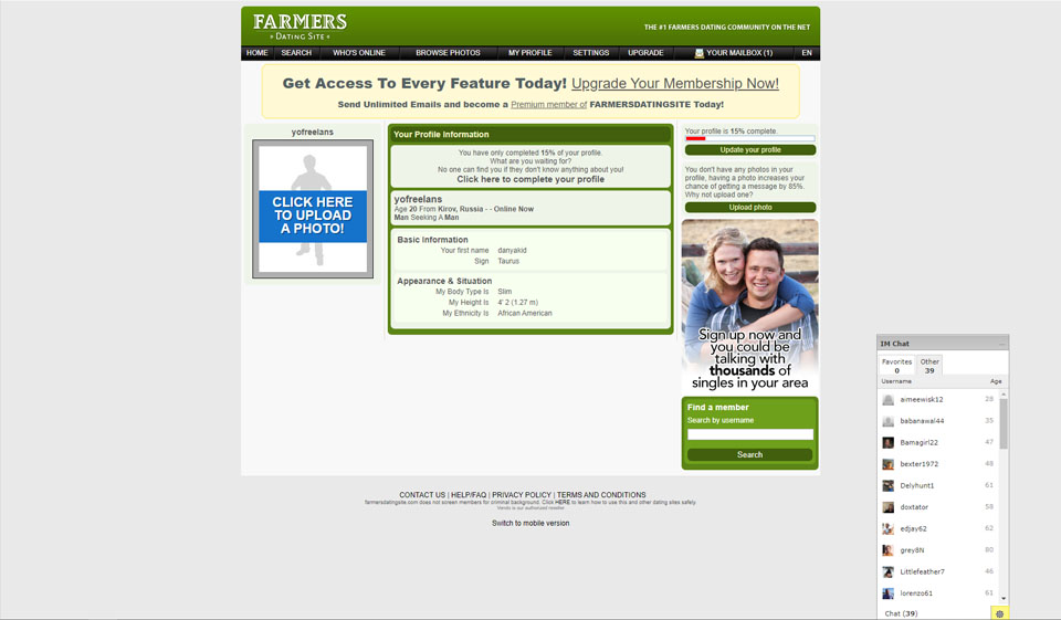 free online dating sites for farmers