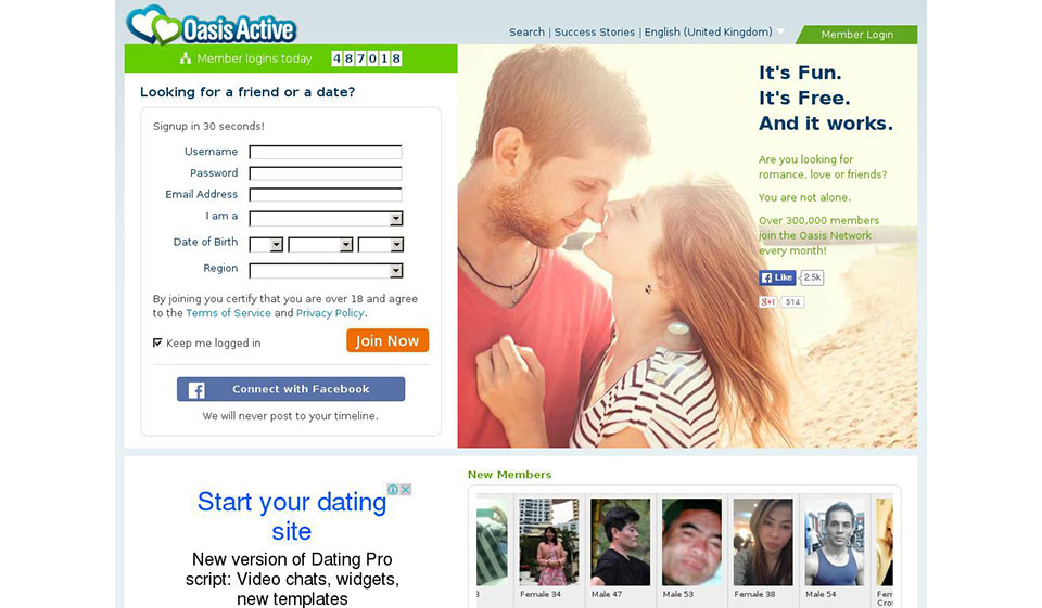 oasis dating site standard